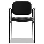 Hon VL616 Stacking Guest Chair with Arms, Black Seat/Black Back, Black Base view 5