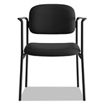 Basyx by Hon VL616 Stacking Guest Chair with Arms, Black Seat/Black Back, Black Base view 1