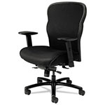 Basyx by Hon Wave Mesh Big and Tall Chair, Supports up to 450 lbs., Black Seat/Black Back, Black Base view 2