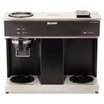 Bunn Pour-O-Matic Three-Burner Pour-Over Coffee Brewer, Stainless Steel, Black view 2