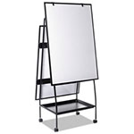 MasterVision™ Creation Station Dry Erase Board, 29 1/2 x 74 7/8, Black Frame view 4