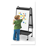 MasterVision™ Creation Station Magnetic Dry Erase Board, 29 1/2 x 74 7/8, Black Frame view 1