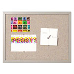 MasterVision™ Designer Fabric Bulletin Board, 24X18, Gray Fabric/Gray Frame view 1