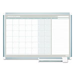 MasterVision™ Monthly Planner, 36x24, Silver Frame view 2