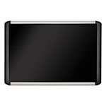 MasterVision™ Black fabric bulletin board, 48 x 72, Silver/Black view 1