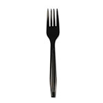 Boardwalk Heavyweight Polystyrene Cutlery, Fork, Black, 1000/Carton view 1