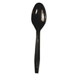 Boardwalk Heavyweight Polystyrene Cutlery, Teaspoon, Black, 1000/Carton view 1