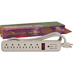 Compucessory 25102 Strip Surge Protector, 6 Outlets, 840 Joules, 6' Cord, 330 V view 2
