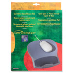 Compucessory 55302 Charcoal Mouse Pad w/ Gel Wrist Rest, 8 7/10" x 10 1/5" x 1 1/5" view 1