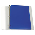 C-Line Two-Pocket Heavyweight Poly Portfolio Folder, 3-Hole Punch, Letter, Blue, 25/Box view 1