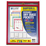 C-Line Reusable Dry Erase Pockets, 9 x 12, Assorted Primary Colors, 10/Pack view 2