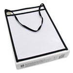 C-Line 1-Pocket Shop Ticket Holder w/Strap, Black Stitching, 75-Sheet, 9 x 12, 15/Box view 1