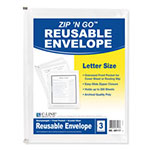 C-Line Zip n Go Reusable Envelope w/Outer Pocket, 13 x 10, Clear, 3/Pack view 1