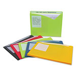 C-Line Write-On Poly File Jackets, Straight Tab, Letter Size, Assorted Colors, 25/Box view 2