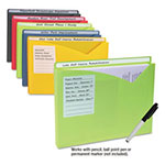 C-Line Write-On Poly File Jackets, Straight Tab, Letter Size, Assorted Colors, 25/Box view 3
