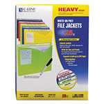 C-Line Write-On Poly File Jackets, Straight Tab, Letter Size, Assorted Colors, 25/Box view 5
