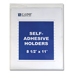 C-Line Self-Adhesive Shop Ticket Holders, Super Heavy, 15 Sheets, 8 1/2 x 11, 50/Box view 2