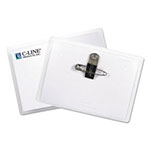 C-Line Name Badge Kits, Top Load, 4 x 3, Clear, Combo Clip/Pin, 50/Box view 1