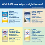 Clorox Scentiva Bleach-Free Disinfecting Wipes - Ready-To-Use Wipe - Grapefruit Scent - 75 / Tub view 1