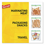 Glad Food Storage Bags, Sandwich Fold Top, 6.50