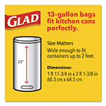 Glad OdorShield Tall Kitchen Drawstring Bags, 13 gal, 0.95 mil, 24