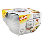 Glad Home Collection Food Storage Containers with Lids, Medium Square, 25 oz, 5/Pack view 1