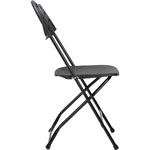 Dorel Zown Premium Fan Back Folding Chair, Black, 8/Carton view 3