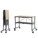 Cosco Smartfold Portable Work Desk Table - Rectangle Top - Four Leg Base - 4 Legs x 51.40