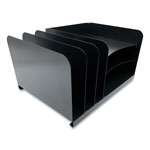 Coin-Tainer Steel Combination File Organizer, 6 Sections, Legal Size Files, 15 x 11 x 8, Black view 2