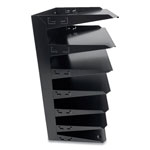 Coin-Tainer Steel Horizontal File Organizer, 7 Sections, Letter Size Files, 8.75 x 12 x 18, Black view 2