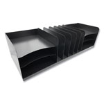 Coin-Tainer Steel Combination File Organizer, 11 Sections, Legal Size Files, 30 x 11 x 8, Black view 1