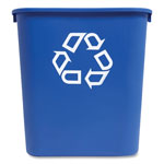 Coastwide Professional™ Open Top Indoor Recycling Container, Plastic, 7 gal, Blue view 2
