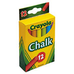 Crayola Chalk, 6 Assorted Colors, 12 Sticks/Box view 1