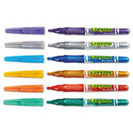 Crayola Glitter Markers, Medium Bullet Tip, Assorted Colors, 6/Set view 2