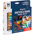 Crayola Sketch & Shade Doodle Pencils - 2H, HB Lead - Graphite Lead - Multicolor Barrel - 14 / Pack view 3