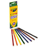 Crayola Long-Length Colored Pencil Set, 3.3 mm, 2B (#1), Assorted Lead/Barrel Colors, 8/Pack view 2
