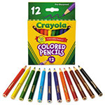 Crayola Short-Length Colored Pencil Set, 3.3 mm, 2B (#1), Assorted Lead/Barrel Colors, Dozen view 4