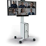 Durable COWORKSATION Mobile TV Cart view 2