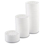 Dart Vented Foam Lids, Fits 6-32oz Cups, White, 500/Carton view 1