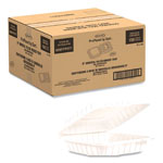 Dart Hinged Lid Containers, Single Compartment, 9 x 8.8 x 3, White, 150/Carton view 2
