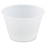 Solo Polystyrene Portion Cups, 4oz, Translucent, 250/Bag, 10 Bags/Carton view 1