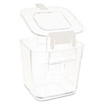 Deflecto Stackable Caddy Organizer w/ S, M & L Containers, White Caddy, Clear Containers view 5