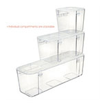 Deflecto Stackable Caddy Organizer Containers, Medium, Clear view 2