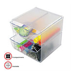 Deflecto Stackable Cube Organizer, 4 Drawers, 6 x 7 1/8 x 6, Clear view 5