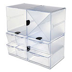 Deflecto Stackable Cube Organizer, 6 x 6 x 6, Clear view 3