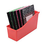 Deflecto Antimicrobial Book Bin, 14.2 x 5.34 x 7.35, Red view 2