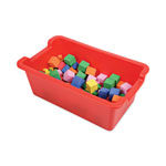Deflecto Antimicrobial Rectangle Storage Bin, Red view 2