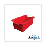 Deflecto Antimicrobial Rectangle Storage Bin, Red view 3