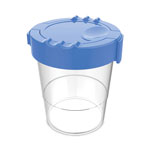 Deflecto Antimicrobial No Spill Paint Cup, 3.46 w x 3.93 h, Blue view 3