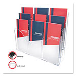Deflecto 3-Tier Document Organizer w/6 Removable Dividers, 14w x 3.5d x 11.5h, Clear view 1